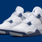 Air Jordan 4 White navy